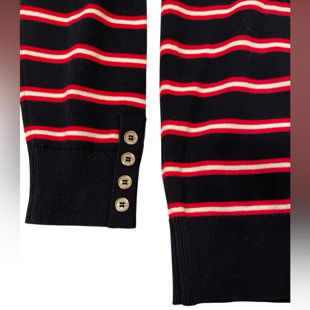 Tommy Hilfiger Women’s Pullover Navy/Red Striped Longsleeve Size Large - Picture 4 of 8